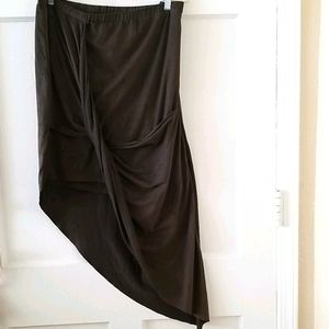 PLUS SIZE FAUX SUEDE SKIRT
